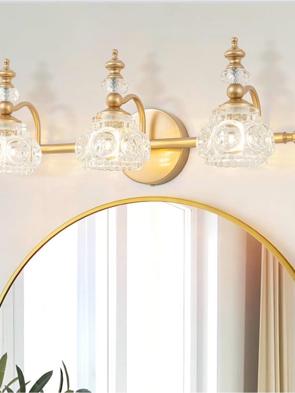 Bathroom Vanity Light Fixtures, Farmhouse Vintage Wall Sconce Lighting with G...